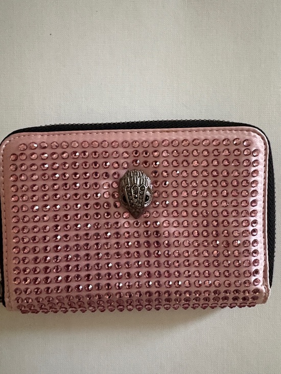 Kurt Geiger Handbags - Kurt Geiger Pink Crystal-Embellished Zip Wallet - Women